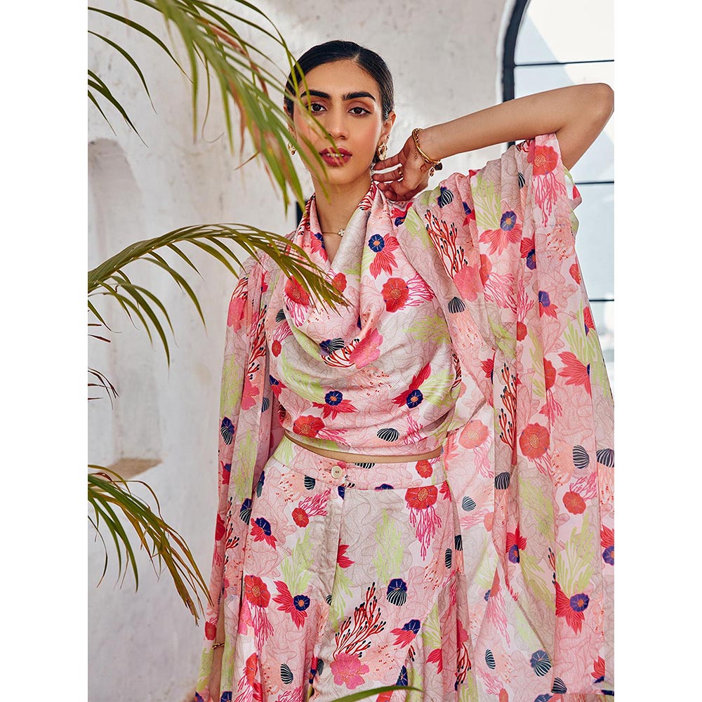 House of Fett Coral rush Floral Coral Cape