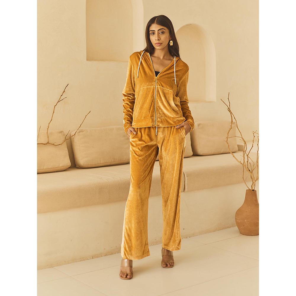 House of Fett Caramel Mustard Jacket With Pant