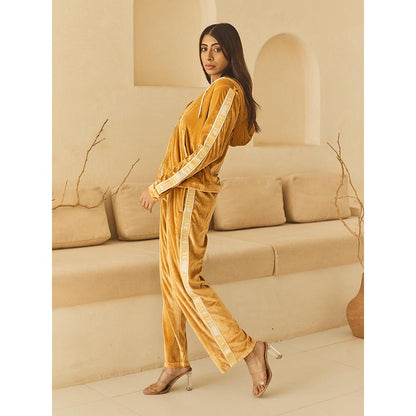 House of Fett Caramel Mustard Jacket With Pant