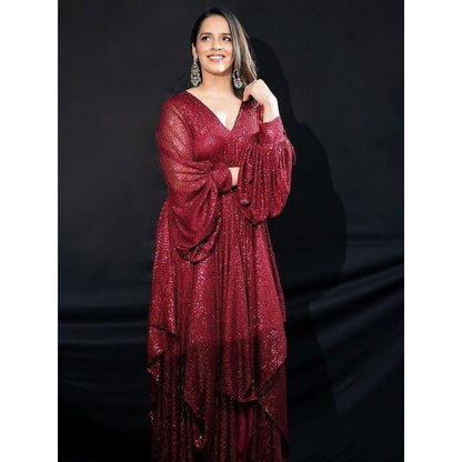 House of Fett Stellar Sequin Gown A Line Dress