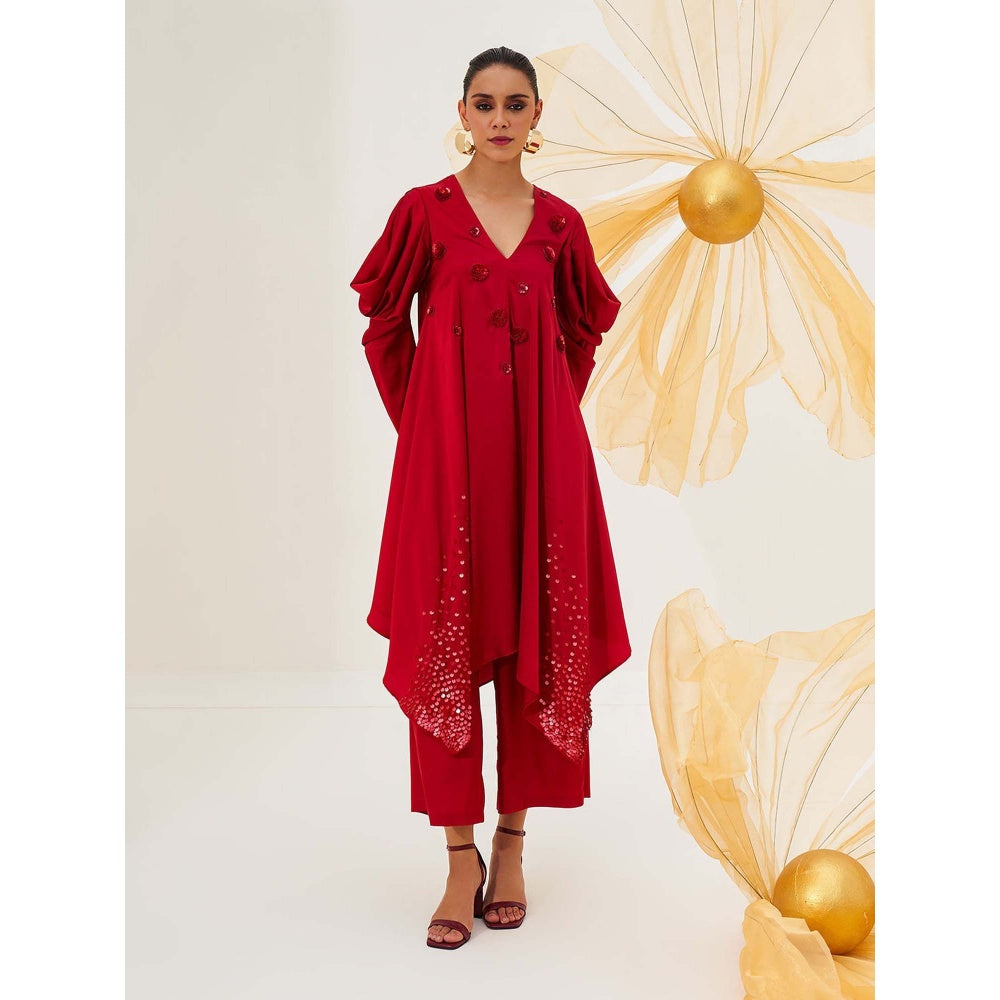 House of Fett Rubyetta Embroidered Kurta
