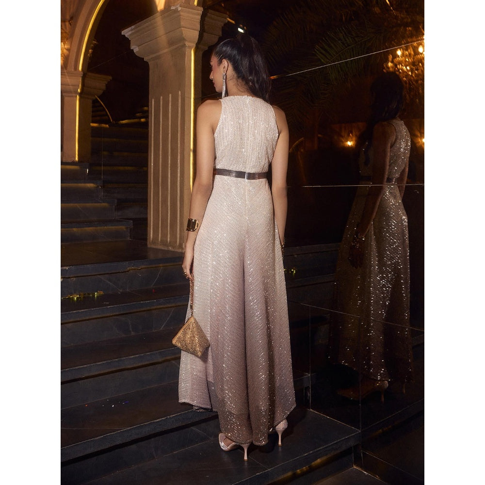 House of Fett Ombre Whisper Sequins Regular Fit Jumpsuit
