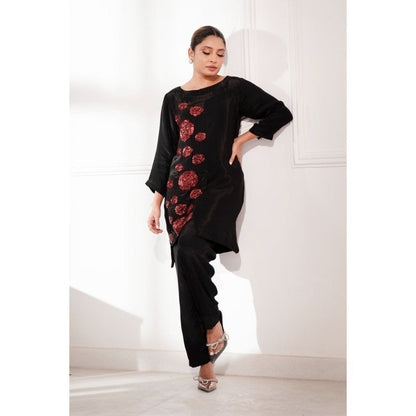 House Of Muher Samara Co-Ord Black (Set of 2)