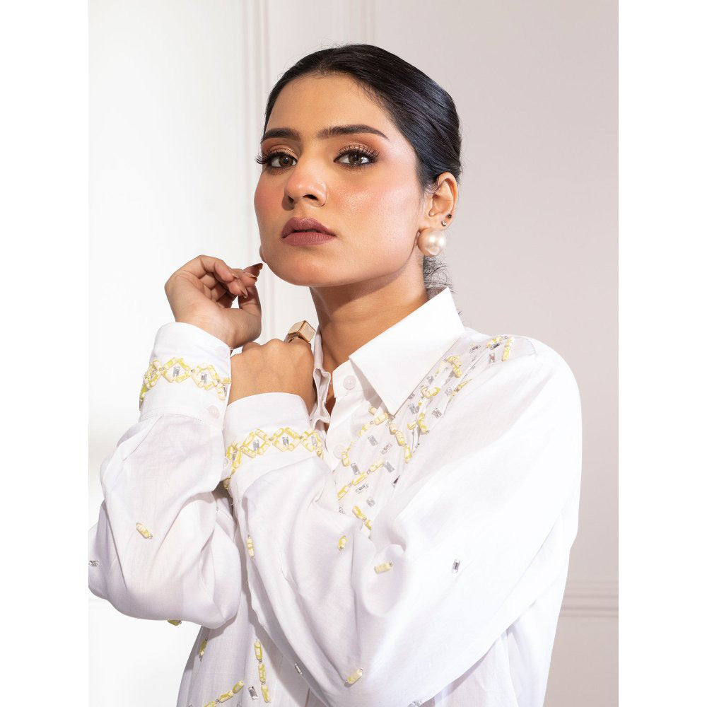 House Of Muher Safa Shirt White