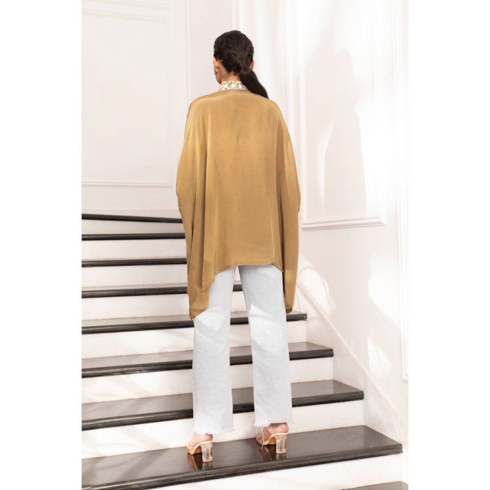 House Of Muher Zahra Olive Green Shirt