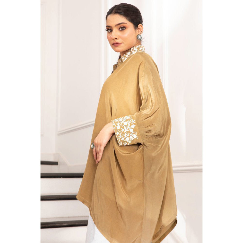 House Of Muher Zahra Olive Green Shirt