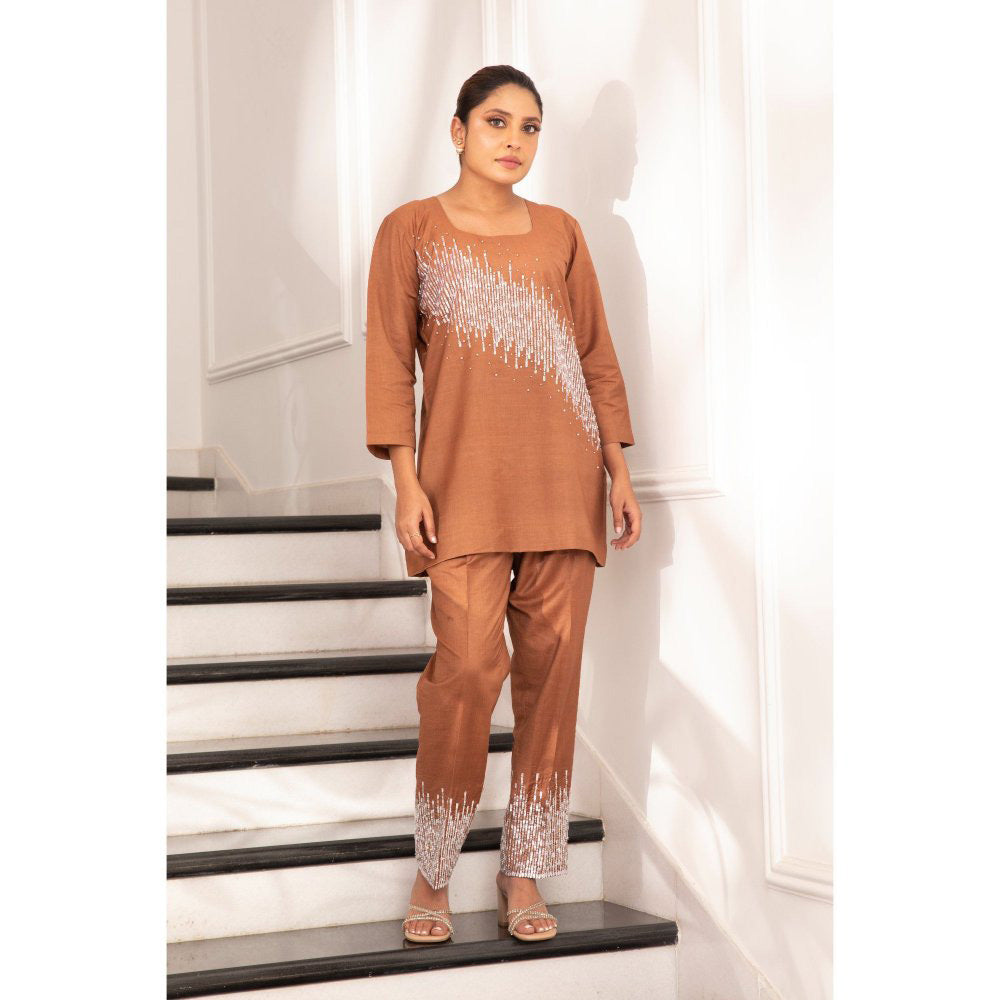 House Of Muher Mia Co-Ord Brown (Set of 2)