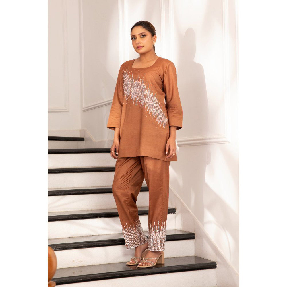 House Of Muher Mia Co-Ord Brown (Set of 2)