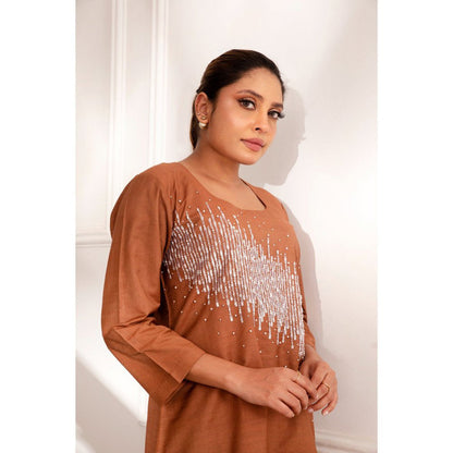 House Of Muher Mia Co-Ord Brown (Set of 2)