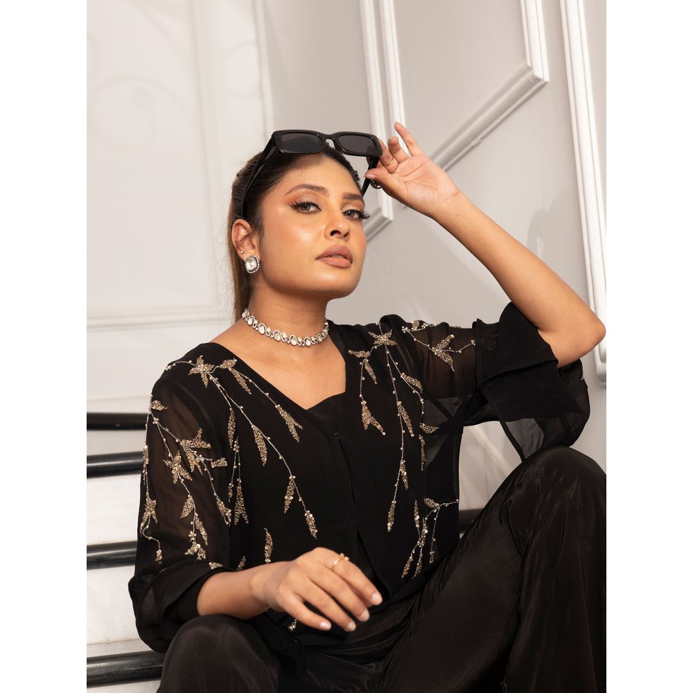 House Of Muher Nora Co-Ord Black (Set of 3)