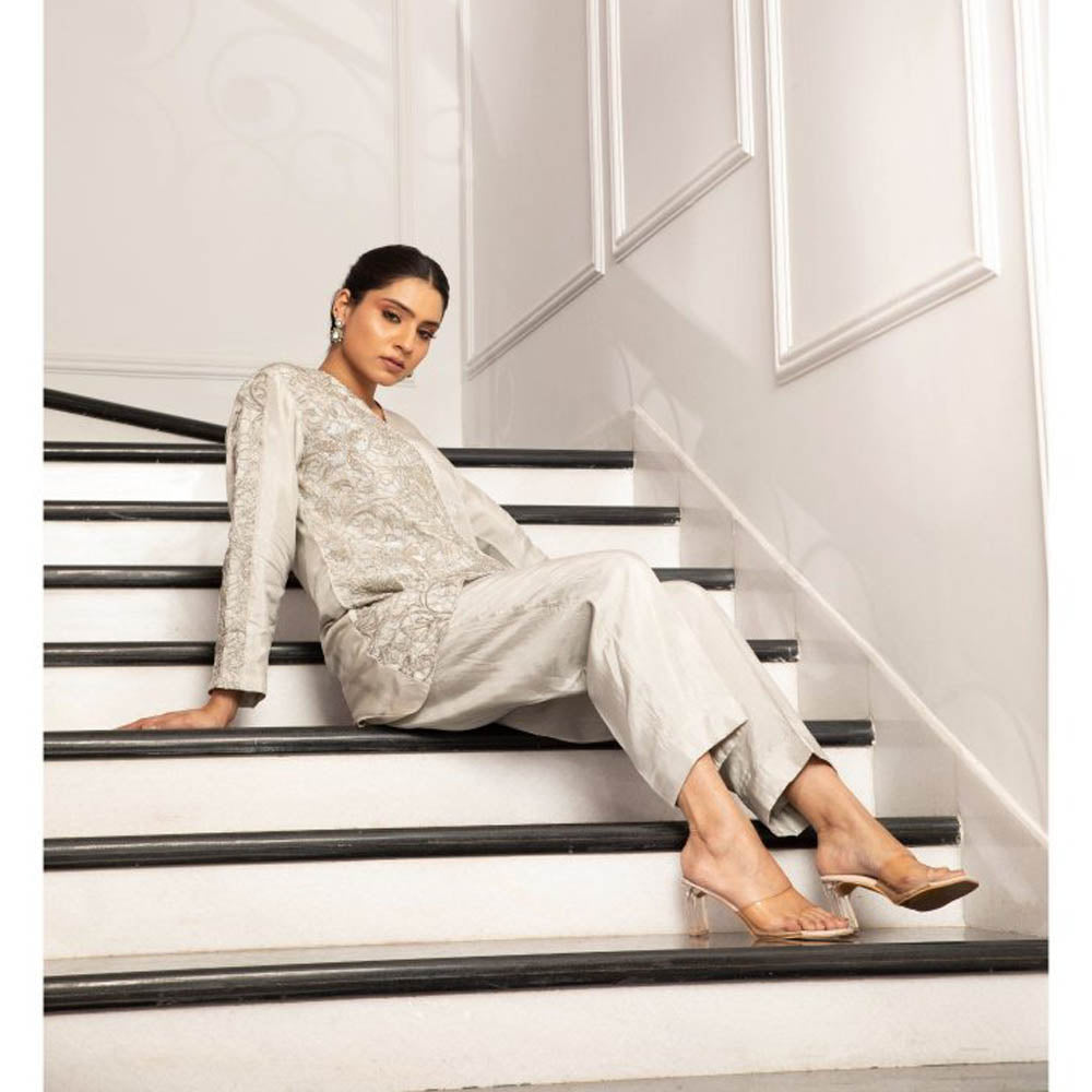 House Of Muher Nuha Co-Ord Grey (Set of 2)