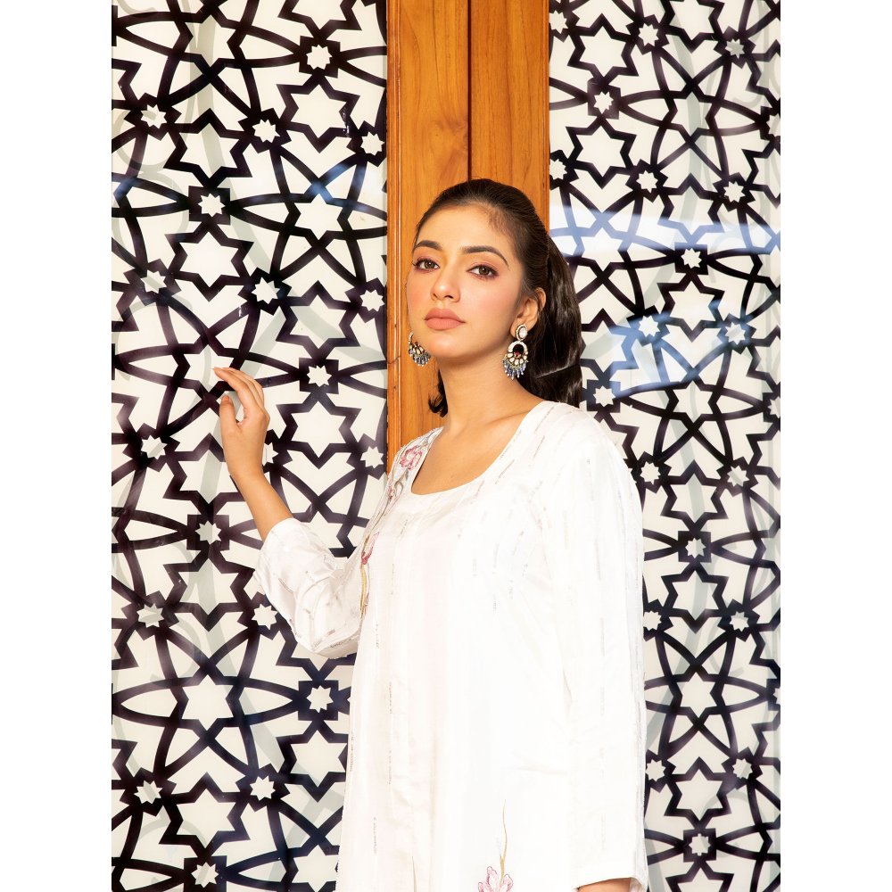 House Of Muher Nida Co-Ord White (Set of 2)