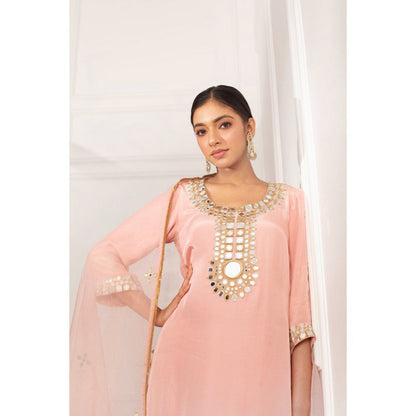 House Of Muher Nima Pink Kurta (Set of 3)