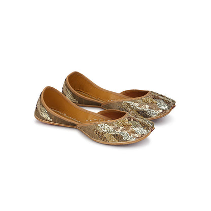 House of Vian Ziba Gold Embroidered Juttis