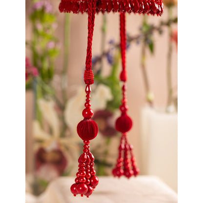 House of Vian Laila Red Embellished Potli Bag for Women