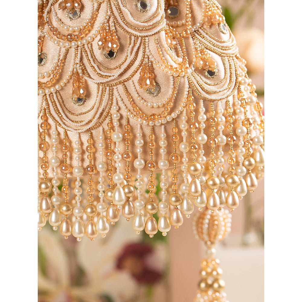 House of Vian Jashn Gold Embellished Potli Bag for Women