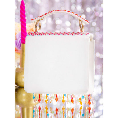 House of Vian Rangrez Multi-Color Embellished Clutch Bag for Women