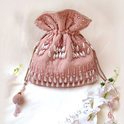 House of Vian Rani Pink Embellished Potli Bag for Women