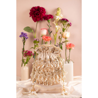 House of Vian Izna Gold Embellished Potli for Women