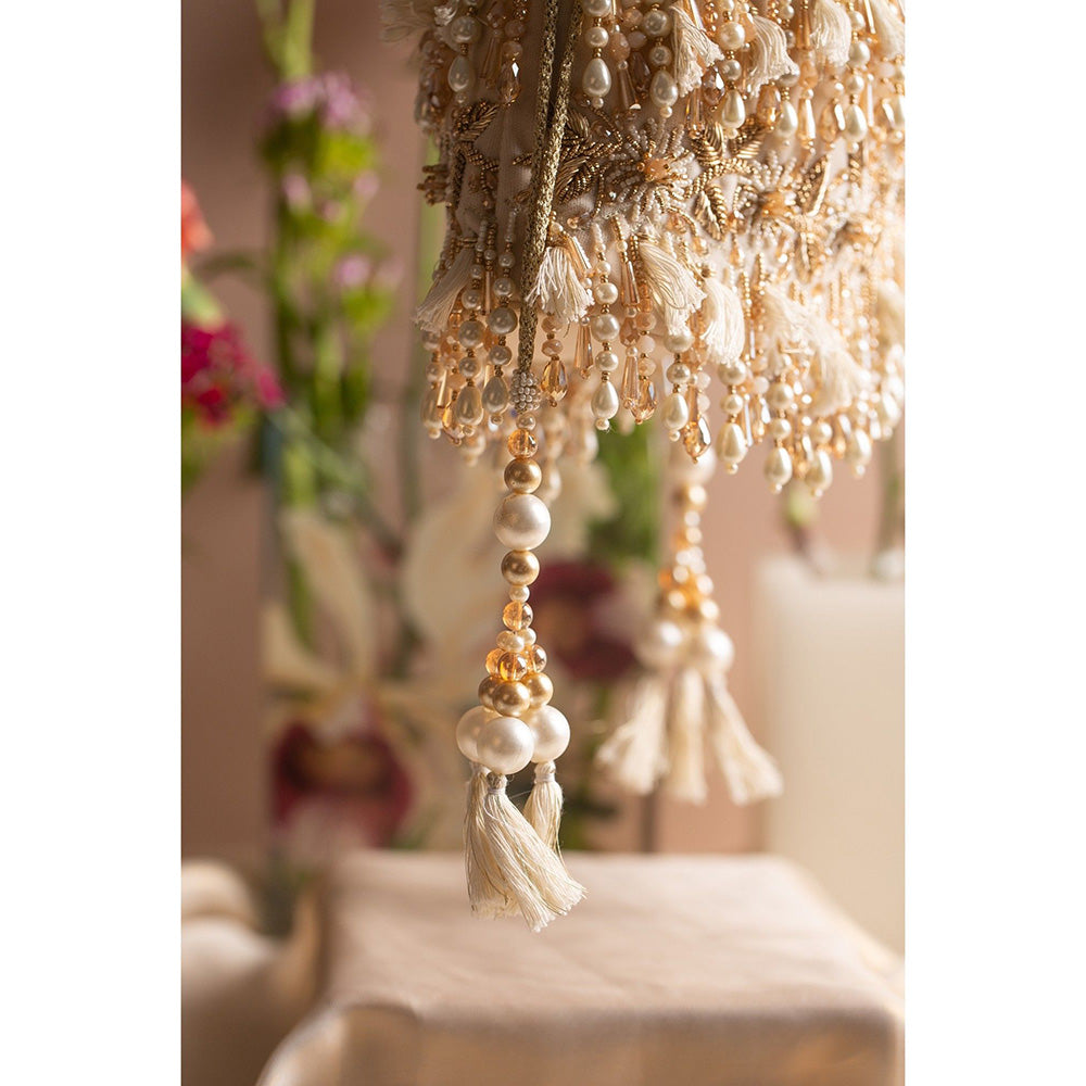 House of Vian Izna Gold Embellished Potli for Women