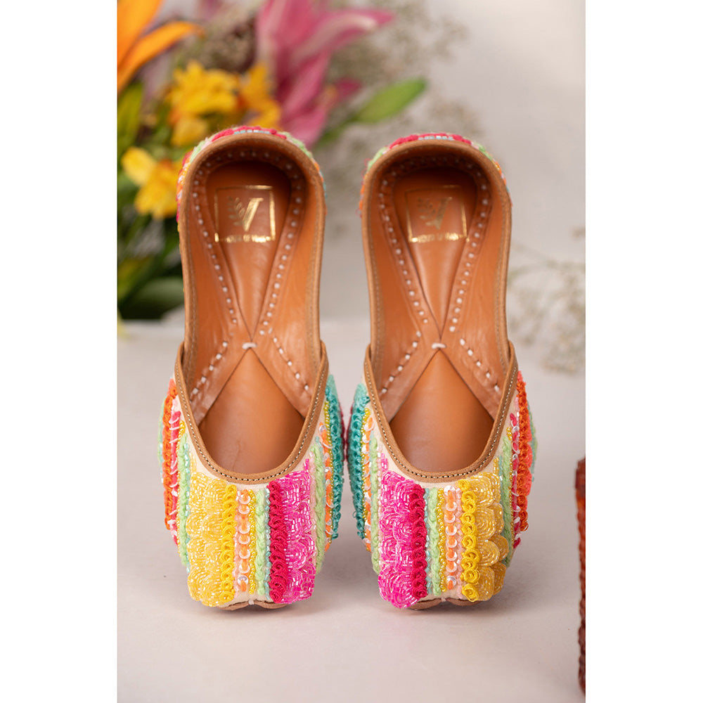 House of Vian Ella Embroidered Juttis