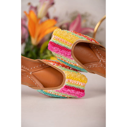 House of Vian Ella Embroidered Juttis