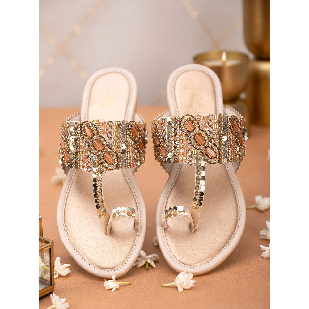 House of Vian Glided Glare Kolhapuri Flats