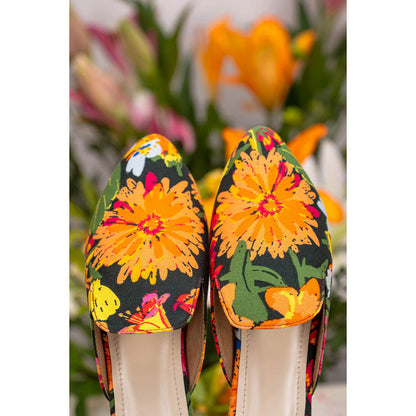 House of Vian Lily Printed Mule Flats