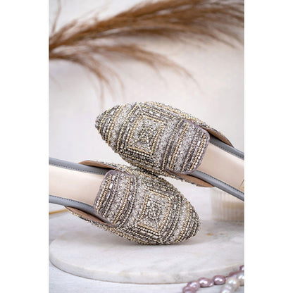 House of Vian Stella Embroidered Mule Flats