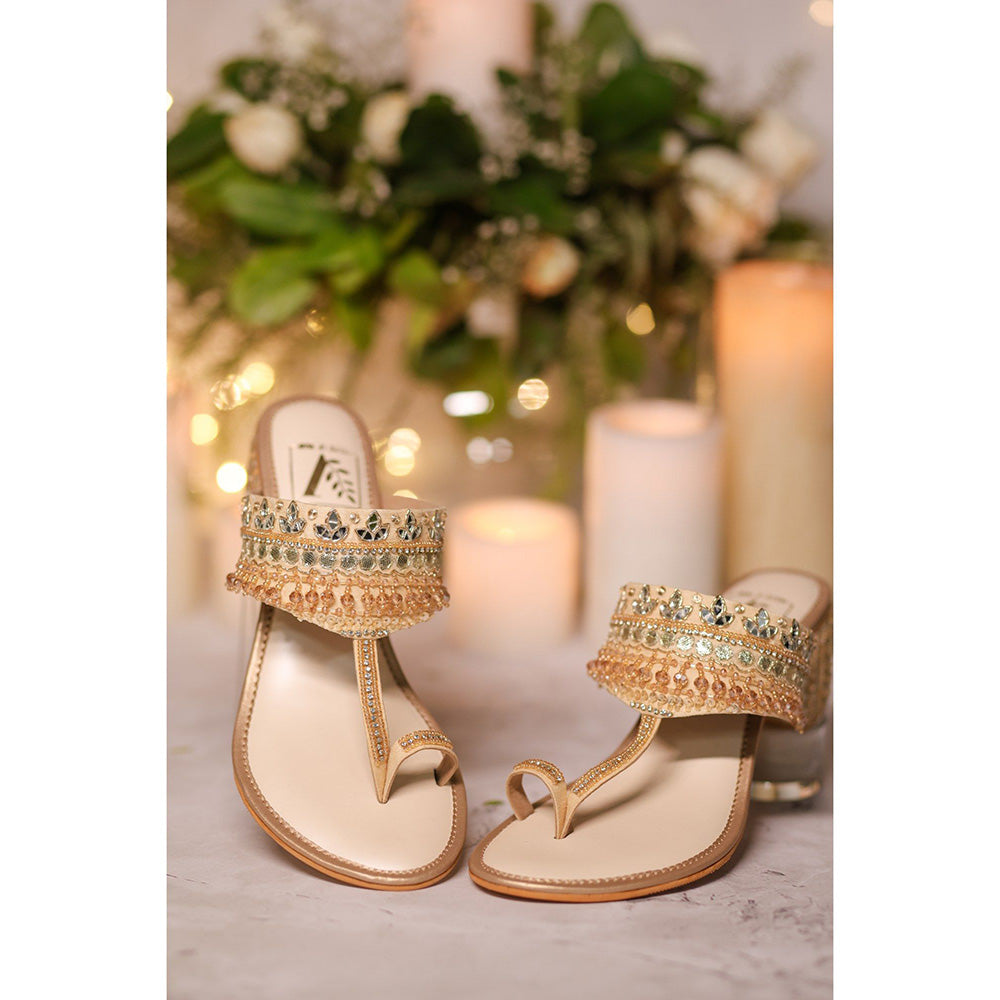 House of Vian Zoya Block Heel Kolhapuris