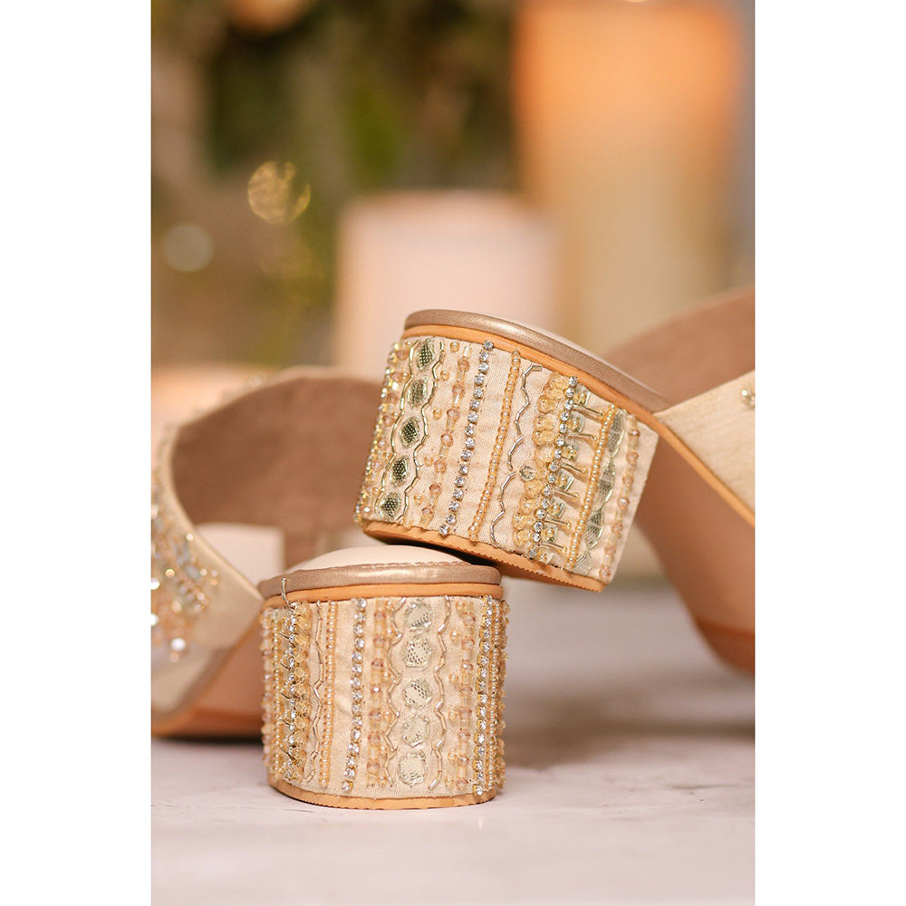 House of Vian Zoya Block Heel Kolhapuris