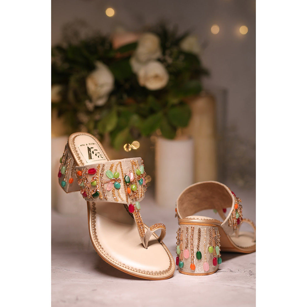 House of Vian Irya Block Heel Kolhapuris