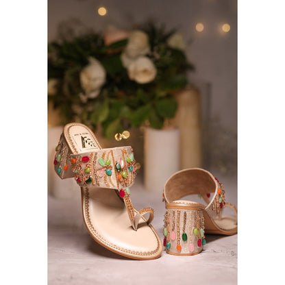 House of Vian Irya Block Heel Kolhapuris