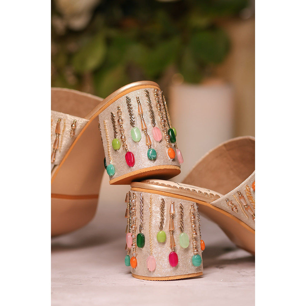 House of Vian Irya Block Heel Kolhapuris