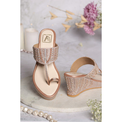 House of Vian Rose Wedge Heels