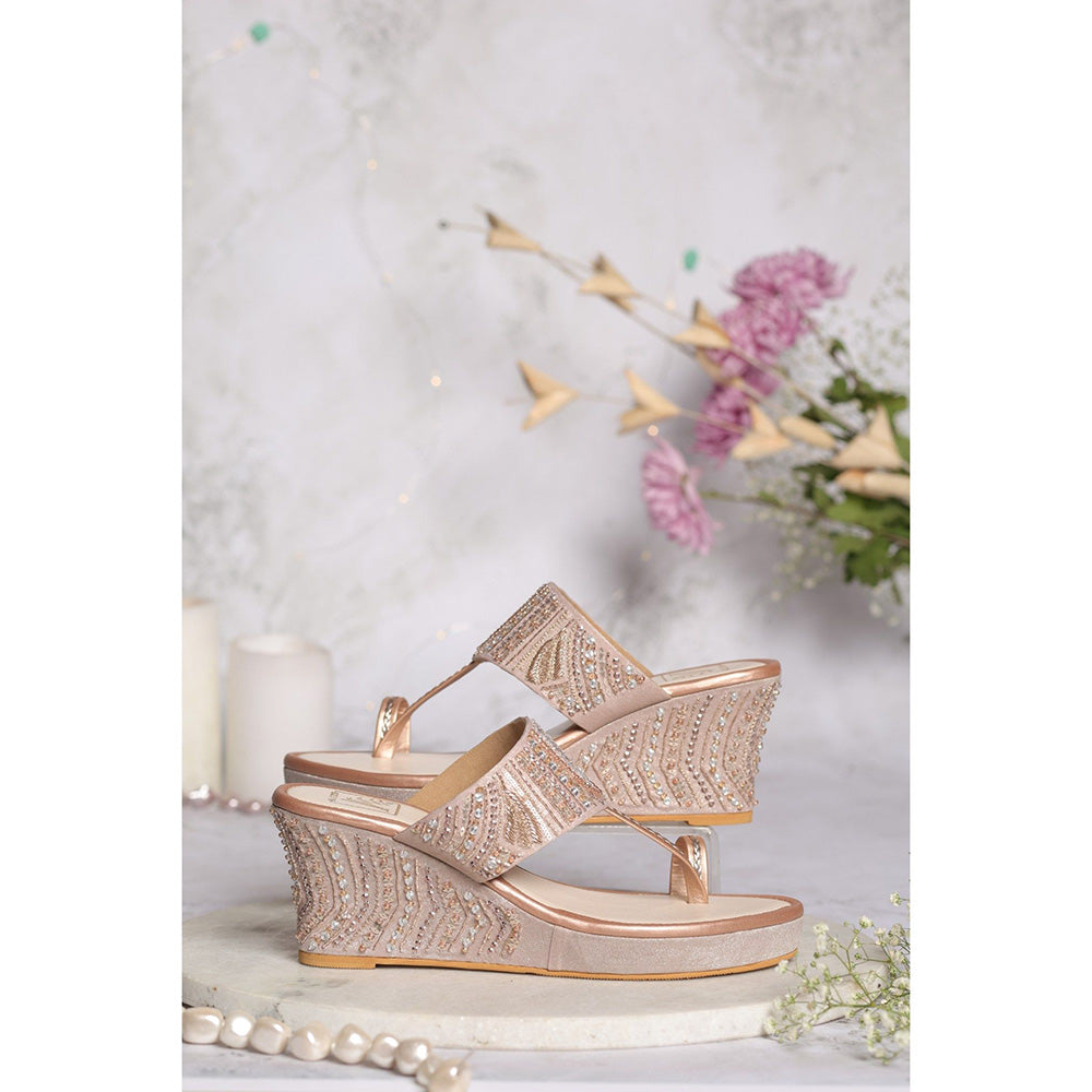 House of Vian Rose Wedge Heels