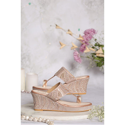 House of Vian Rose Wedge Heels
