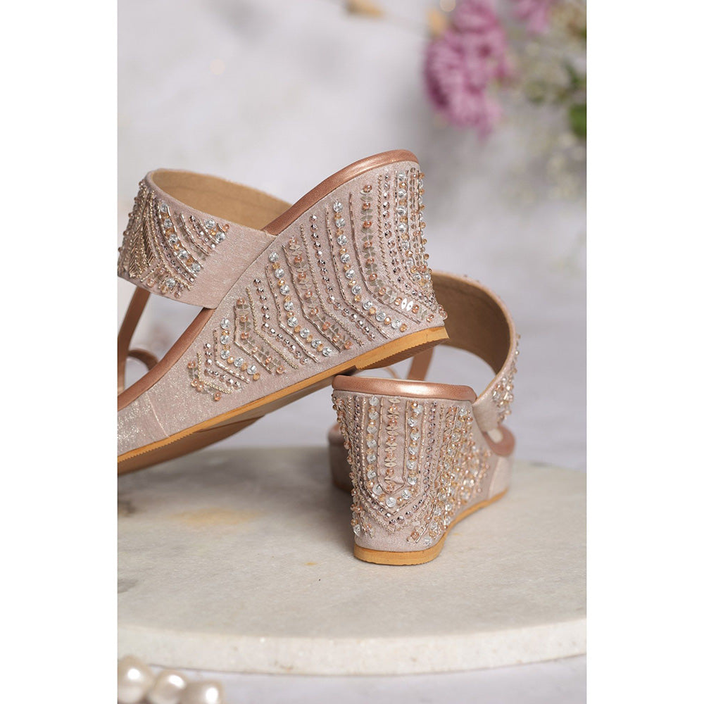 House of Vian Rose Wedge Heels
