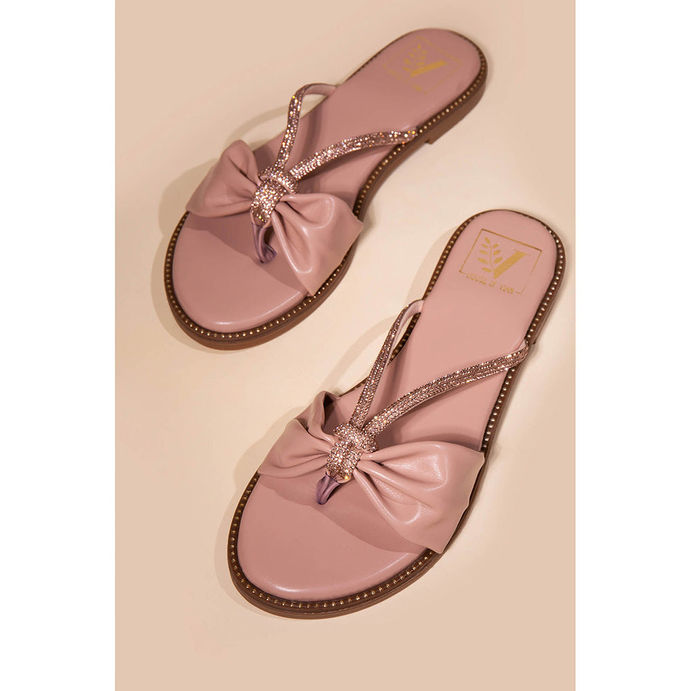 House of Vian Krystal Pink Flats for Women