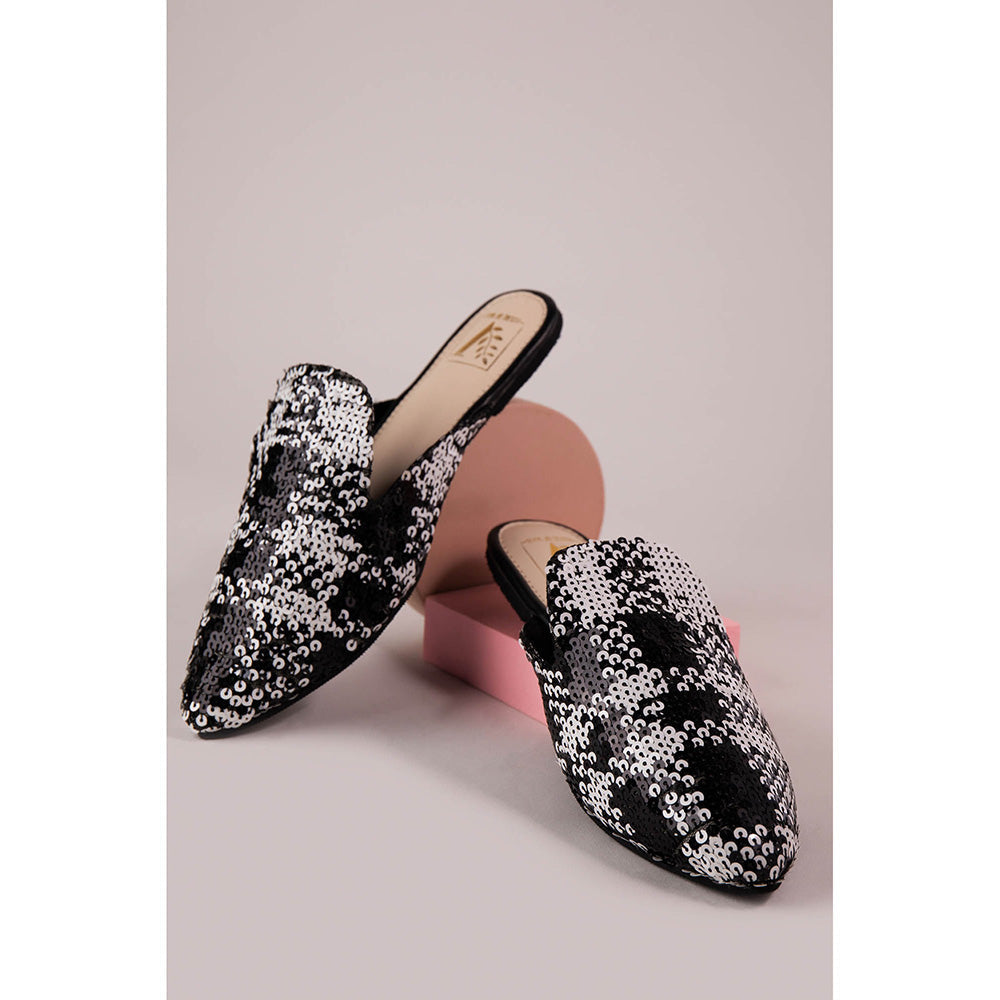 House of Vian Check Mate Mules for Women