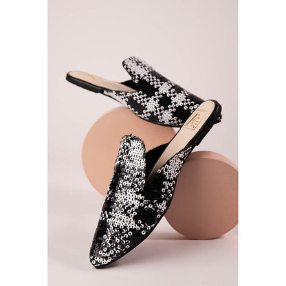House of Vian Check Mate Mules for Women