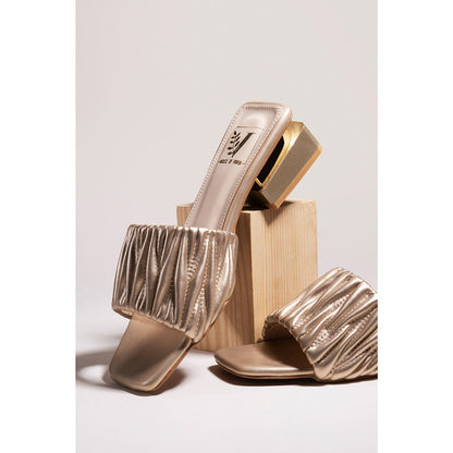 House of Vian Matilda Gold Sandals Heels