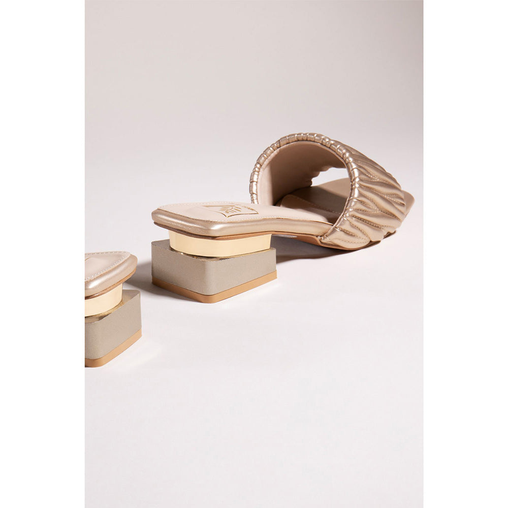 House of Vian Matilda Gold Sandals Heels