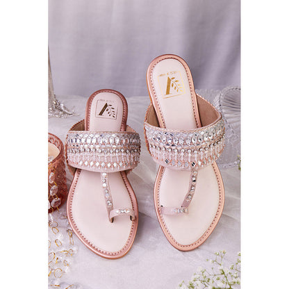 House of Vian Ayna Rose Gold Kolhapuri