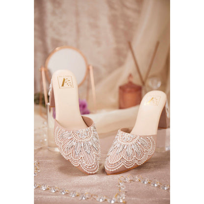 House of Vian Women Nude Estelle Heeled Mules