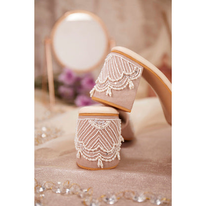 House of Vian Women Nude Estelle Heeled Mules