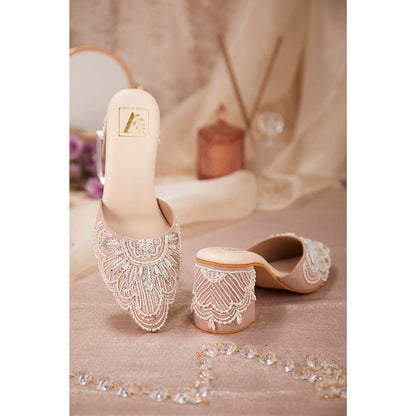 House of Vian Women Nude Estelle Heeled Mules