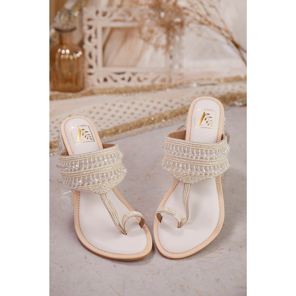 House of Vian Women White Ilina Lock Heels