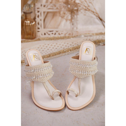 House of Vian Women White Ilina Lock Heels