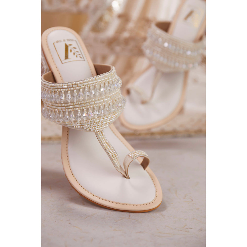 House of Vian Women White Ilina Lock Heels